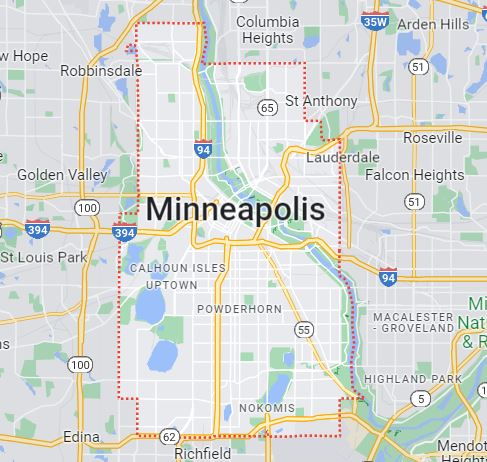 Minneapolis electric service area map